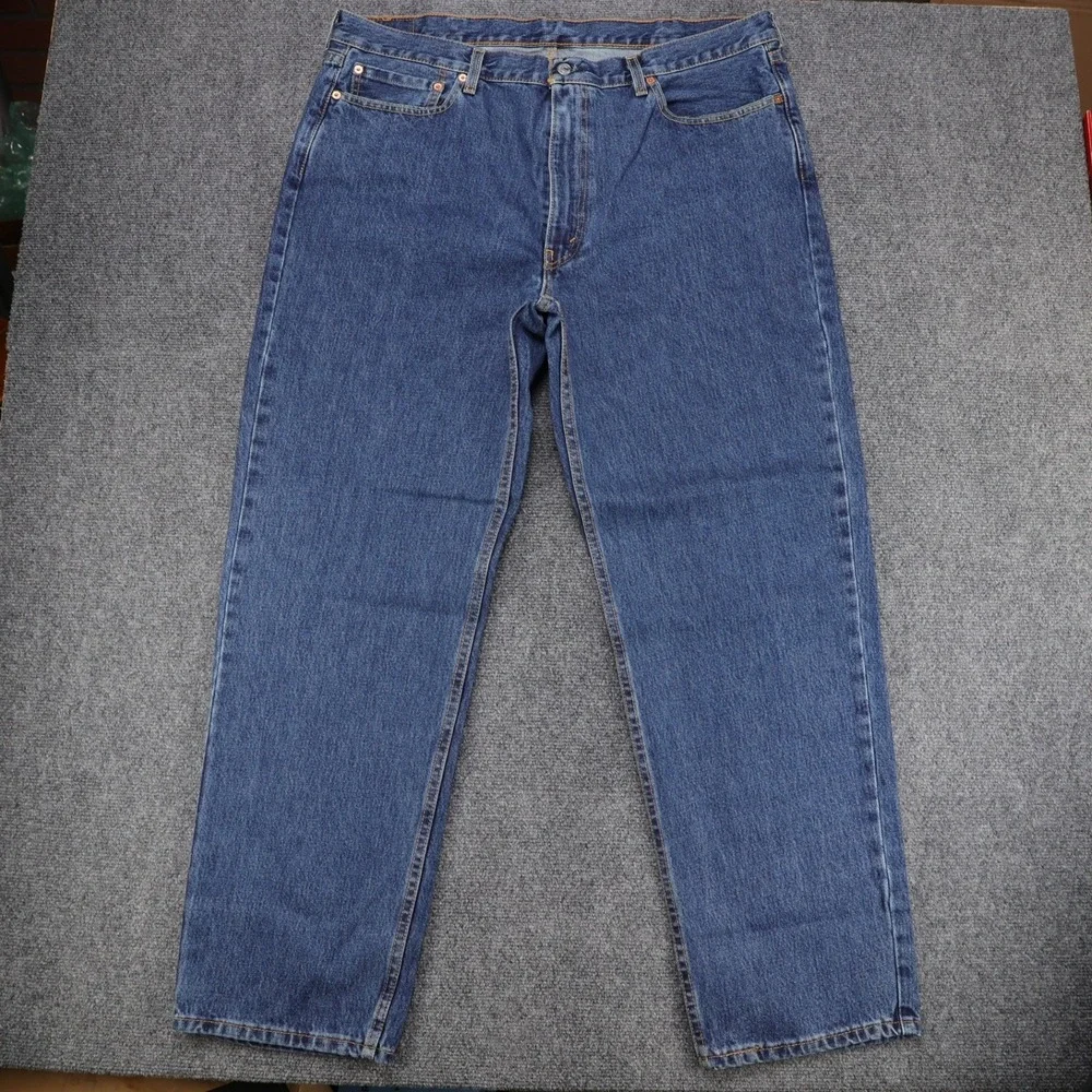 Levis 550 Relaxed Fit Mens Jeans 40x32 Dark Wash Blue Denim Straight 00550-4886